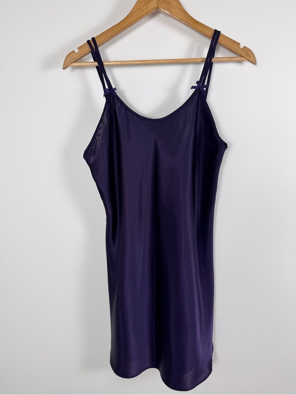 90s Satin Slip Dress Purple Minimal – Secret Treasures
